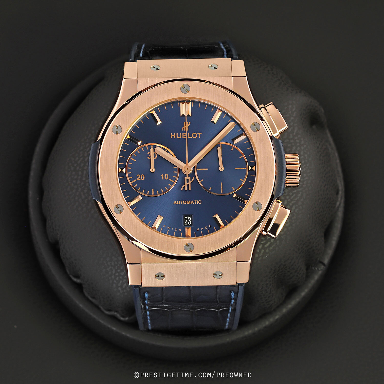 Hublot Vendom 3 Chronograph Rose Gold Brown Leather Strap High Quality Watch  - Billionare Watches