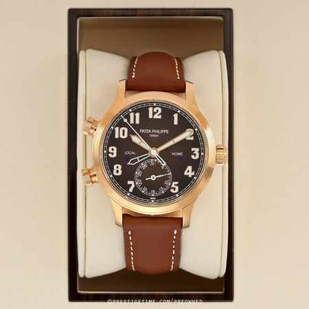 Pre-owned Patek Philippe Calatrava Pilot Travel Time 37.5mm 7234r-001