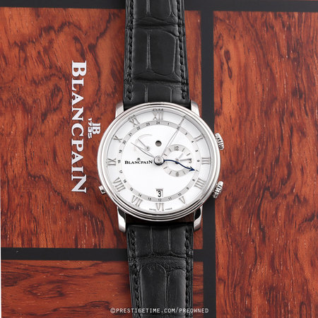 Pre-owned Blancpain Villeret Reveil GMT 6640-1127-55b