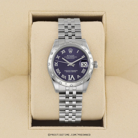 Pre-owned Rolex Datejust 31mm 178344 Purple VI Diamonds Jubilee