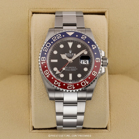 Pre-owned Rolex GMT Master II PEPSI 126710blro Oyster