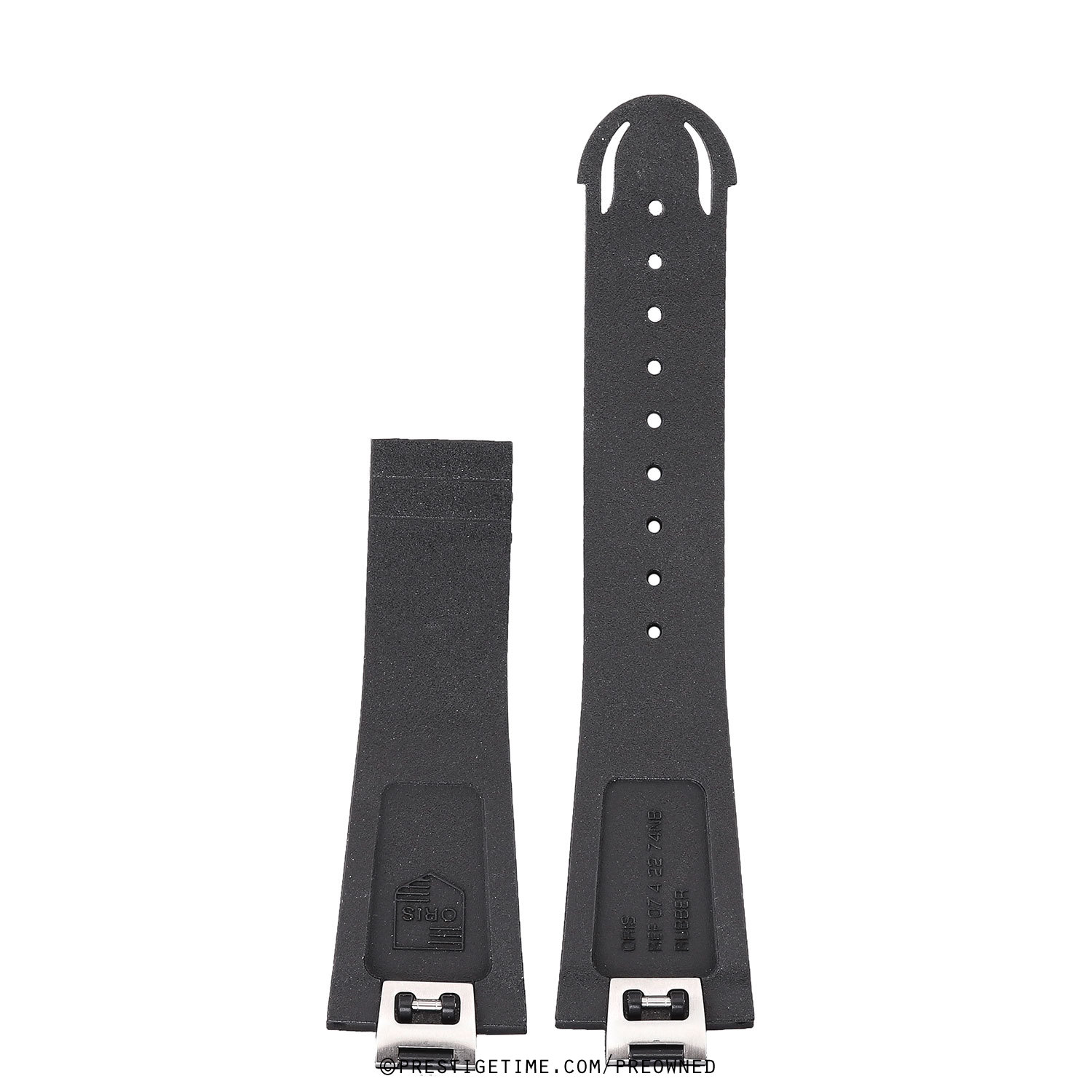 Pre-owned Oris Black Rubber strap