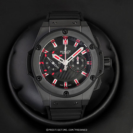 Pre-owned Hublot FACTORY SERVICED King Power Foudroyante Black Magic 48mm 715.CI.1123.RX