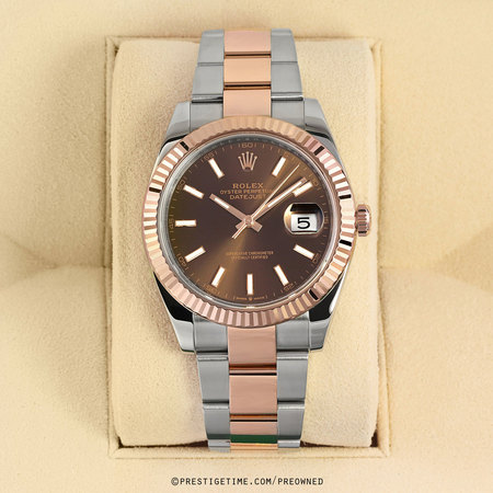 Pre-owned Rolex Datejust 41mm 126331 Chocolate