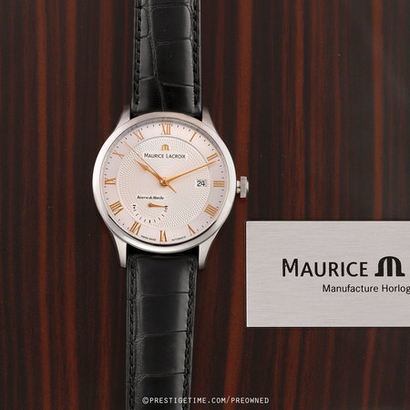 Pre-owned Maurice Lacroix Masterpiece Reserve de Marche 40mm mp6807-ss001-111