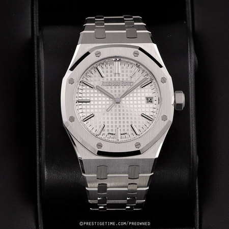 Pre-owned Audemars Piguet 50th Anniversary Royal Oak Automatic 37mm 15550st.oo.1356st.01