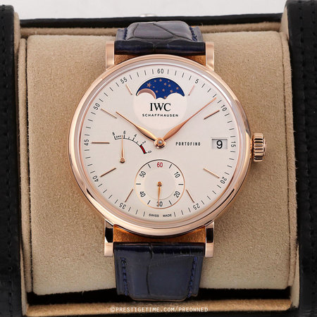 Pre-owned IWC Portofino Hand Wound Moon Phase 45mm iw516409