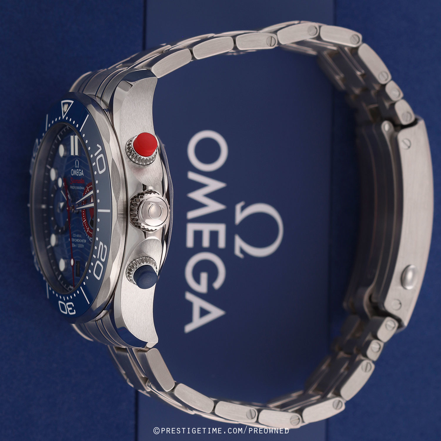 Omega Seamaster Diver 300M America's Cup, Ref 210.30.44.51.03.002, Men's,  Steel & Rubber, 2022 - Estates Consignments