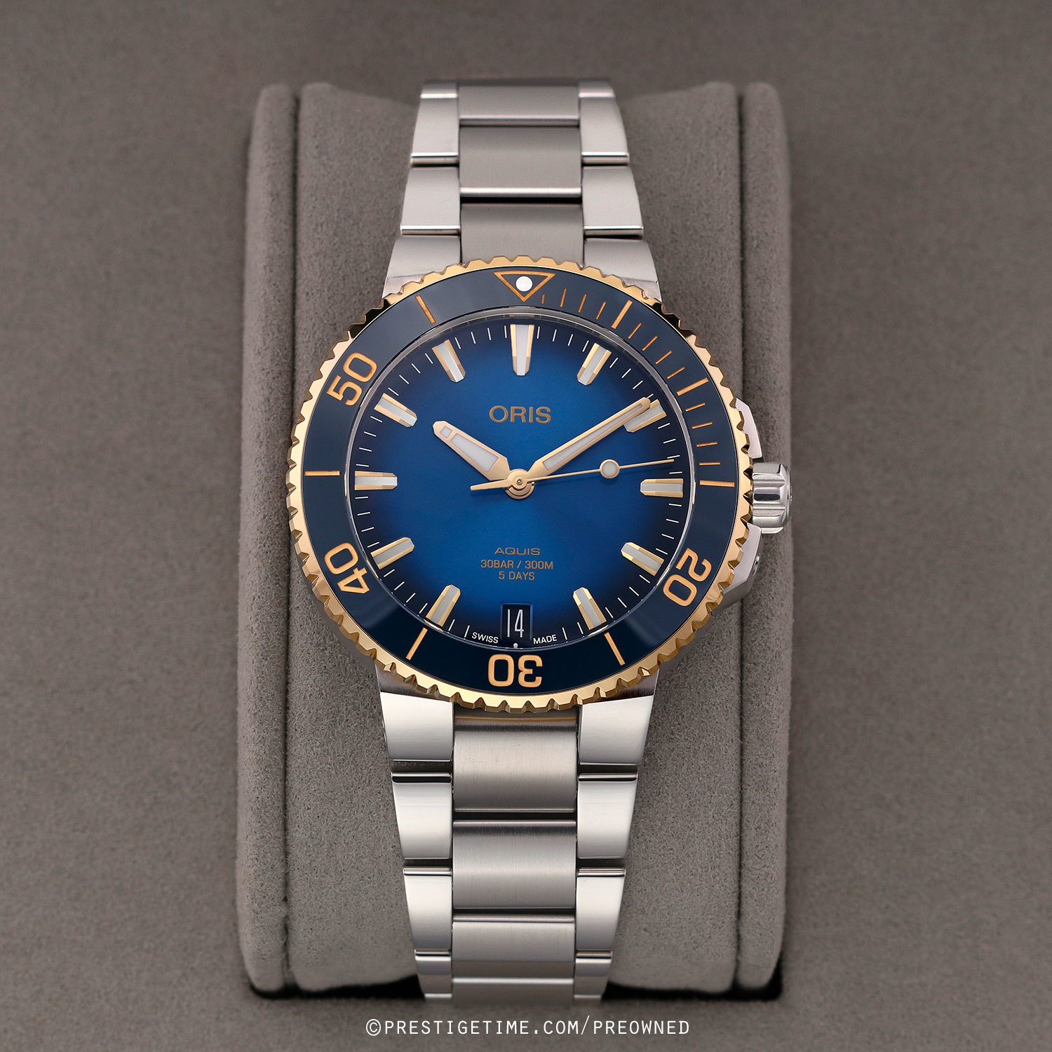 Pre-owned Oris Aquis Date Caliber 400 01 400 7769 6355-07