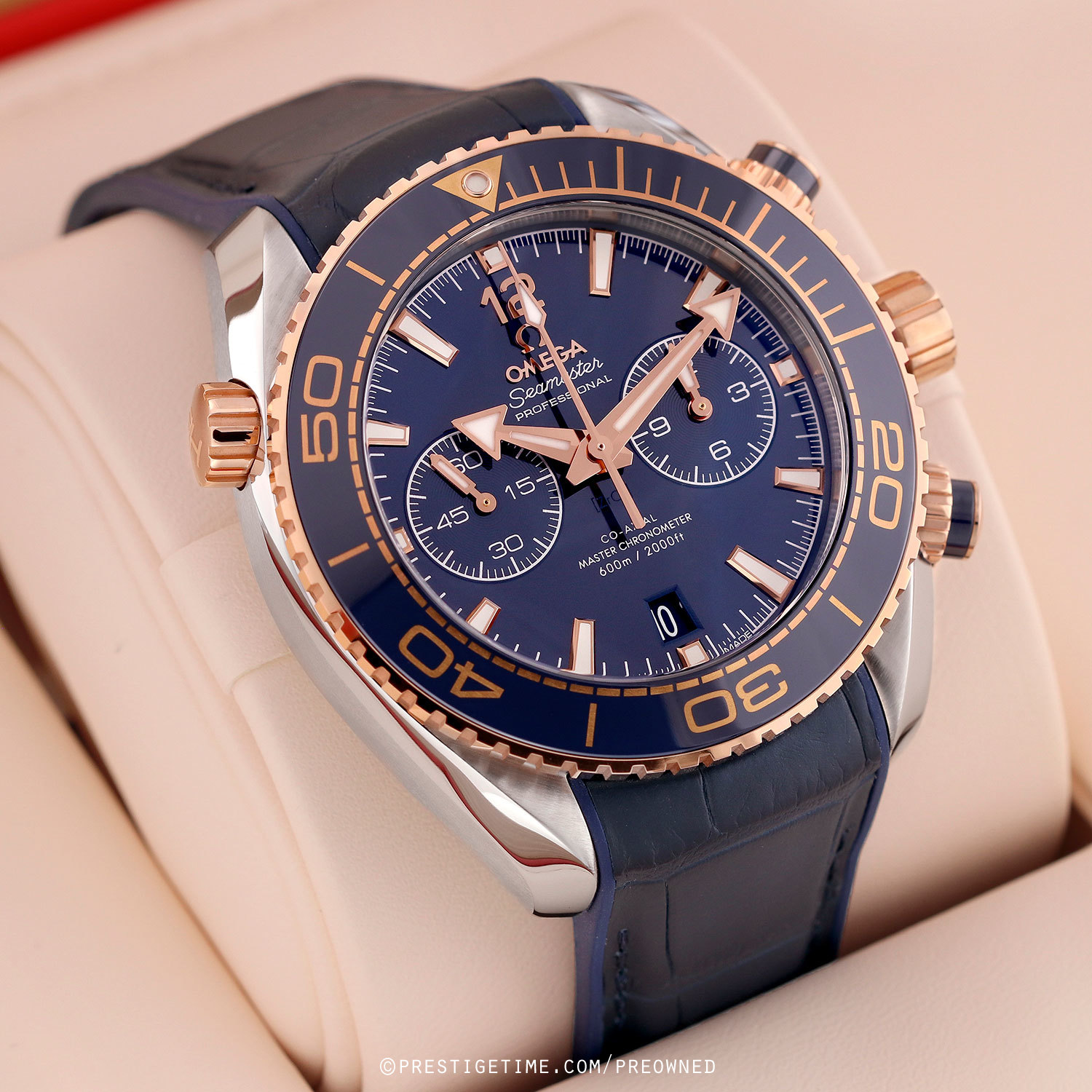 Pre-owned Omega Planet Ocean 600m Master Chronometer Chronograph 45.5mm ...