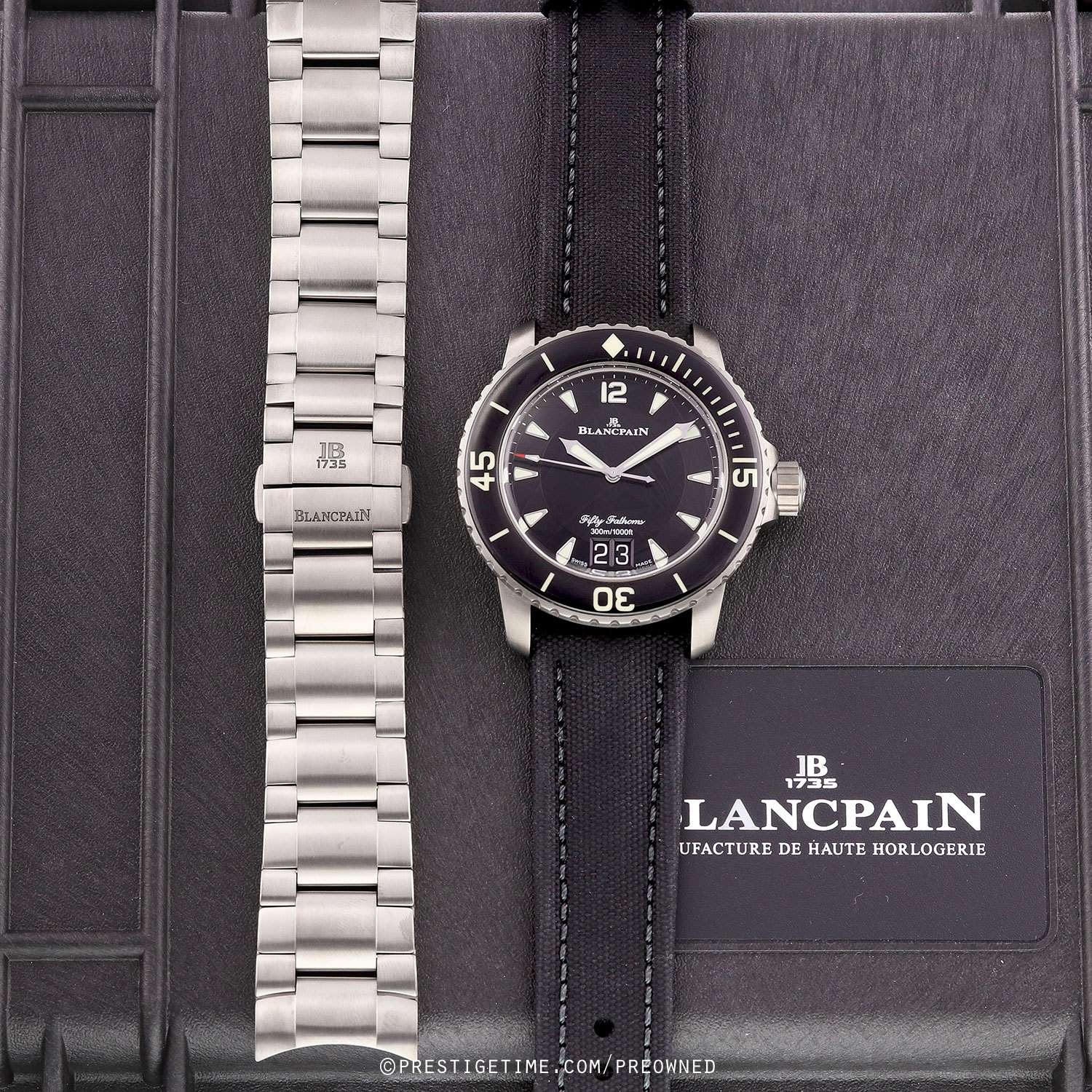 Pre-owned Blancpain Fifty Fathoms Grande Date 45mm 5050-12b30-b52a