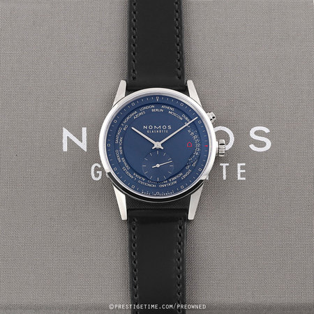 Pre-owned Nomos Glashutte Zurich World Time 39.9mm 807