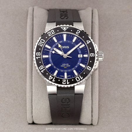 Pre-owned Oris Aquis GMT Date 43.5mm 01 798 7754 4135-07 4 24 64EB
