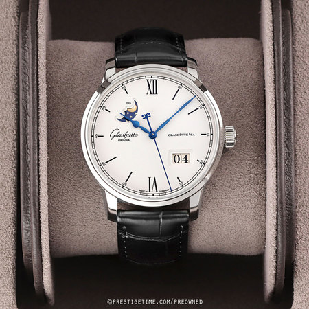 Pre-owned Glashutte Original Senator Excellence Panorama Date Moonphase 40mm 1-36-04-01-02-61