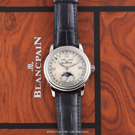 Pre-owned Blancpain Ladybird Ladies Moonphase & Complete Calendar 34mm 2360-1191a-55b