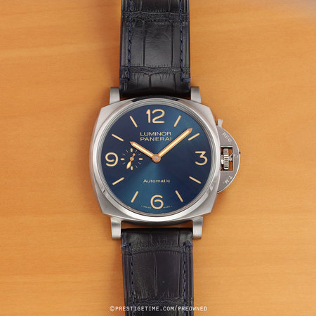 Pre-owned Panerai FACTORY SERVICED Luminor Due 45mm pam00729