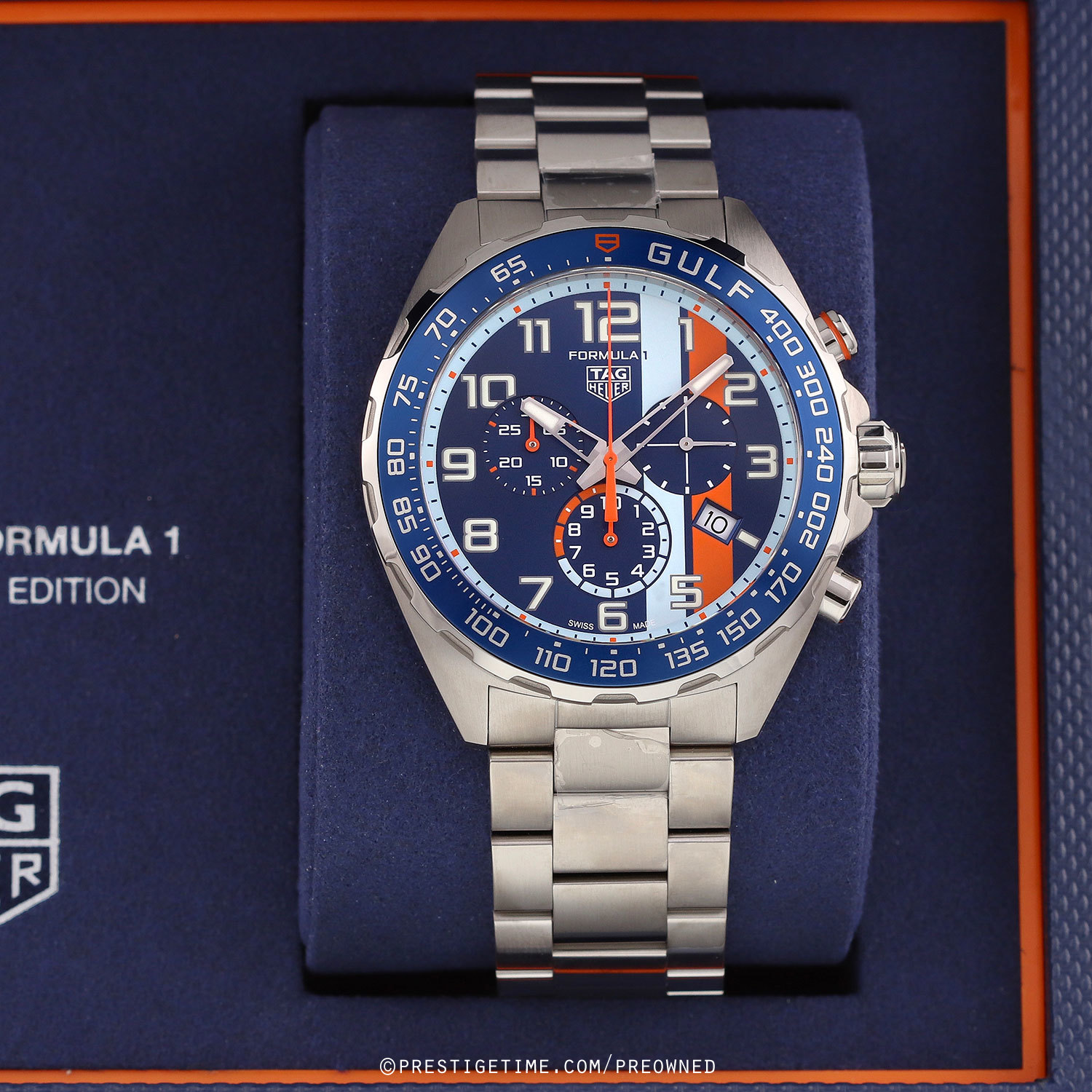 Pre-owned Tag Heuer Formula 1 GULF Quartz Chronograph 43mm