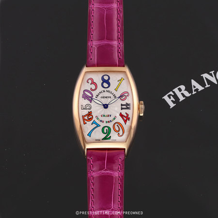 Pre-owned Franck Muller Cintree Curvex Crazy Hours Color Dreams 5850 CH COL DRM 5N Silver