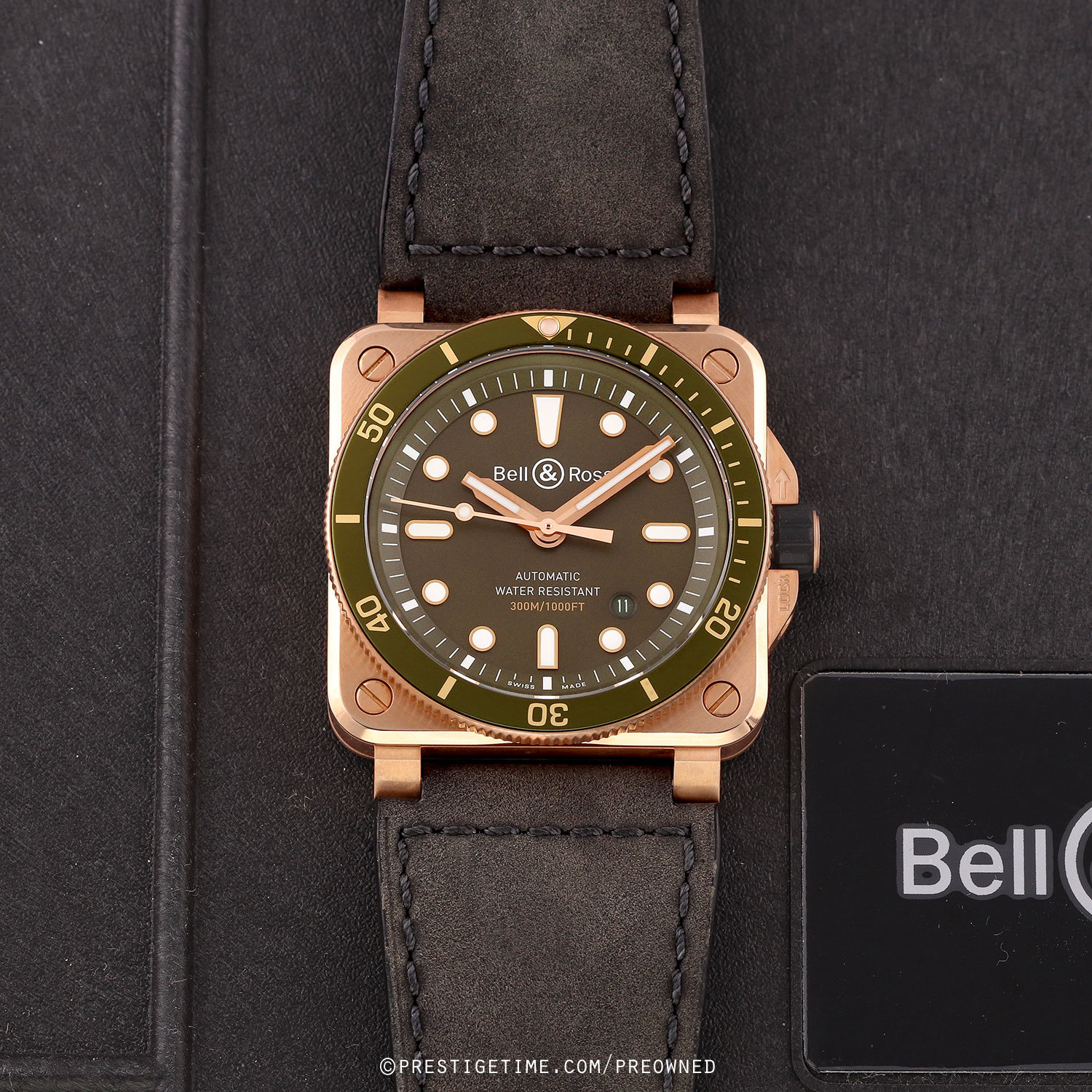 Pre owned Bell Ross BR03 92 Bronze Diver 42mm BR0392 D G BR SCA