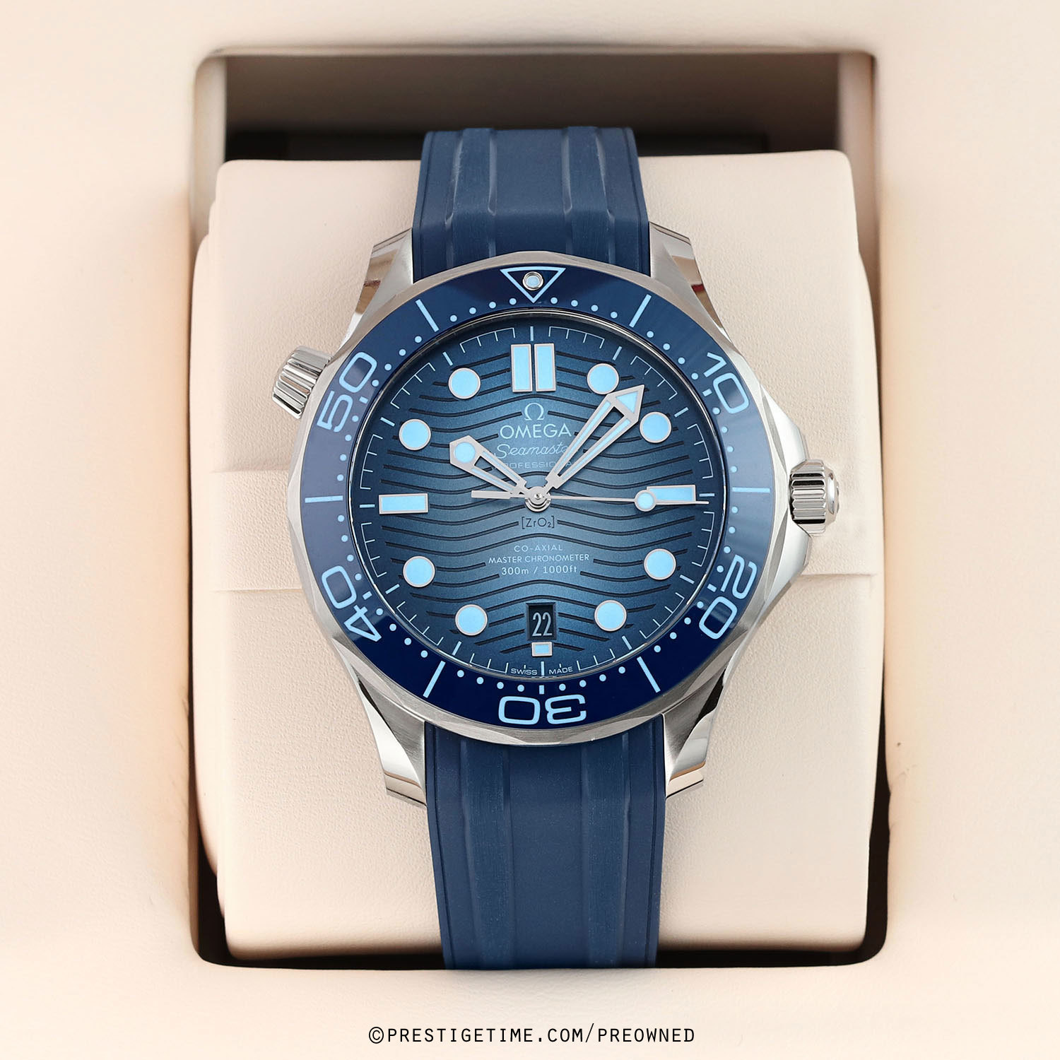 Omega Seamaster Diver 300m Co Axial Master Chronometer 42mm SUMMER BLUE 210.32.42.20.03.002