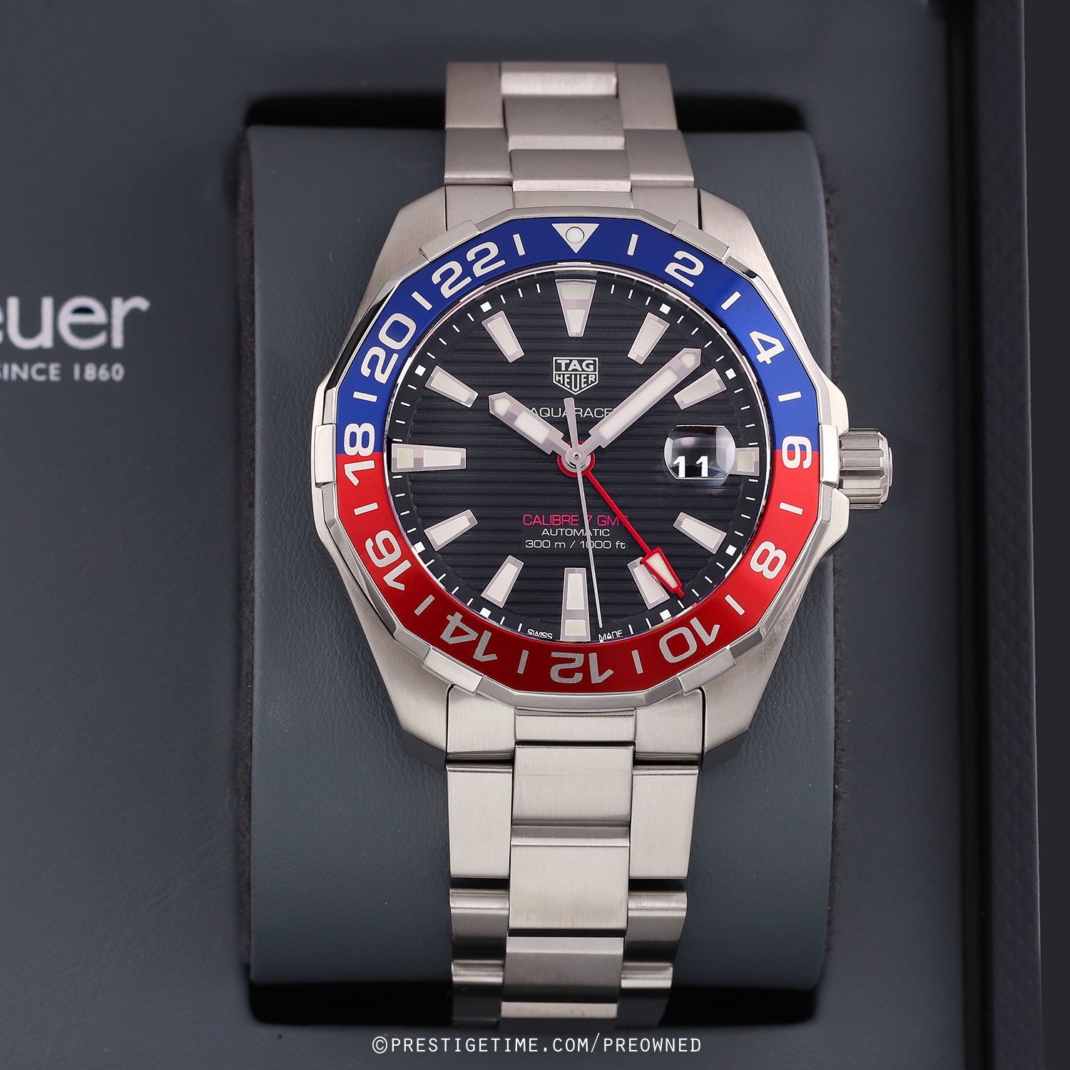 Pre-owned Tag Heuer Aquaracer Automatic GMT 43mm