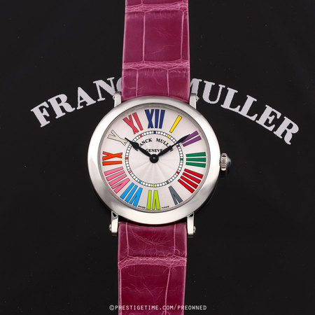 Pre-owned Franck Muller Infinity Round Color Dream Quartz 41mm 8041QZ COL DRM R AC Silver