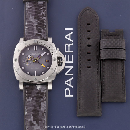 Pre-owned Panerai Submersible GMT Navy SEALs 44mm PAM01323