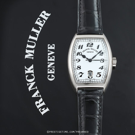 Pre-owned Franck Muller Cintree Curvex Vintage Automatic White Gold 7851 SC DT VIN WG