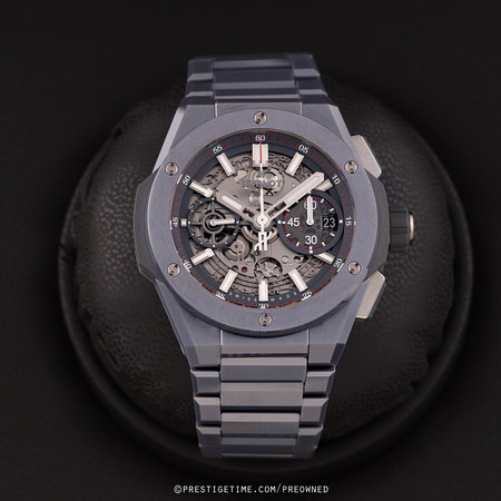 Pre-owned Hublot Big Bang Integrated Grey Ceramic 42mm 451.FX.6923.FX