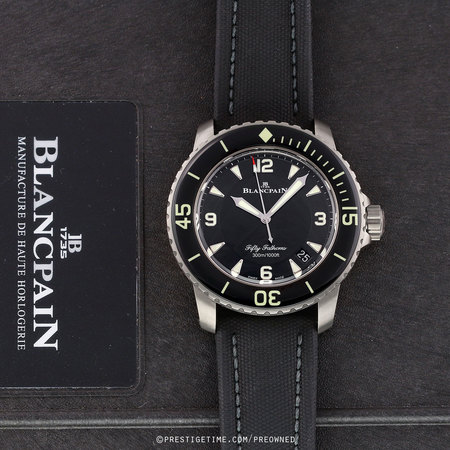 Pre-owned Blancpain Fifty Fathoms Automatic Titanium 45mm 5015-12b30-b52a