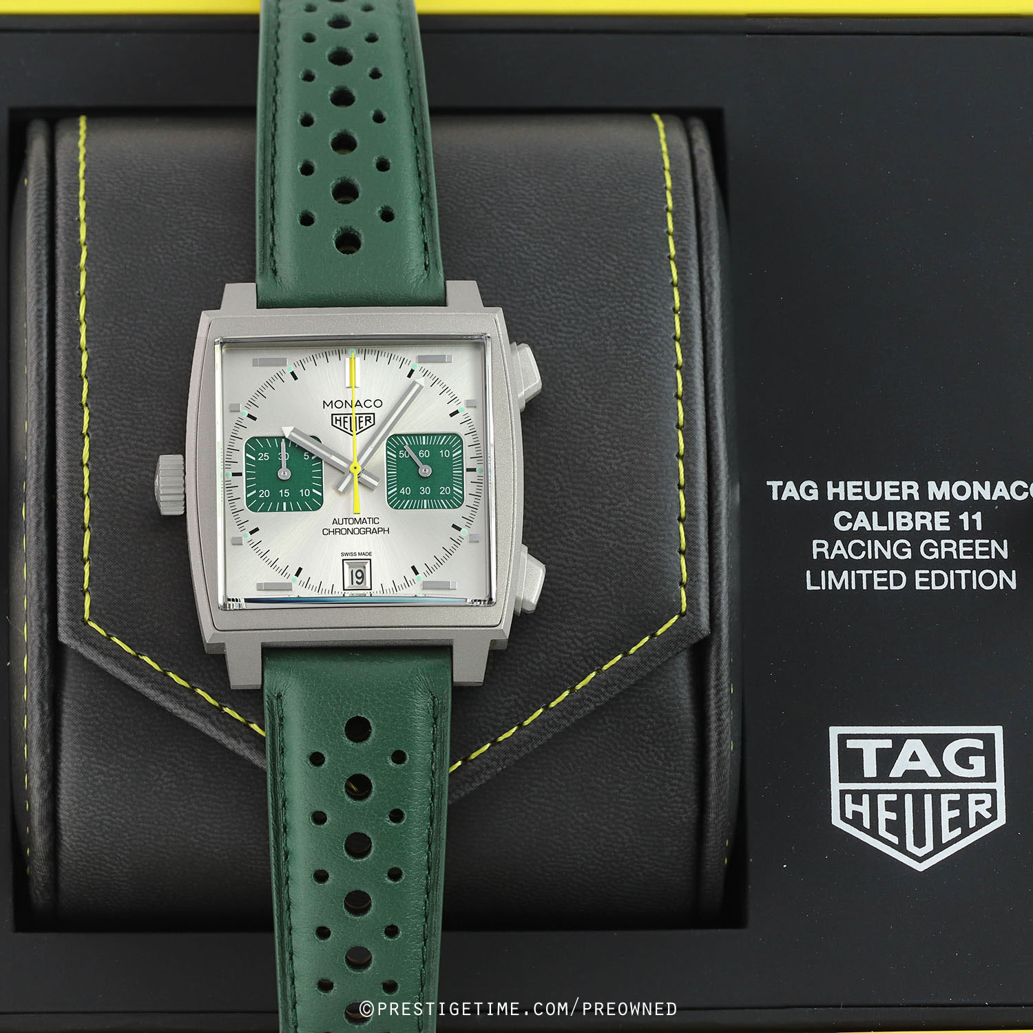 Pre-owned Tag Heuer Monaco Chronograph Racing LIMITED 39mm CAW218E