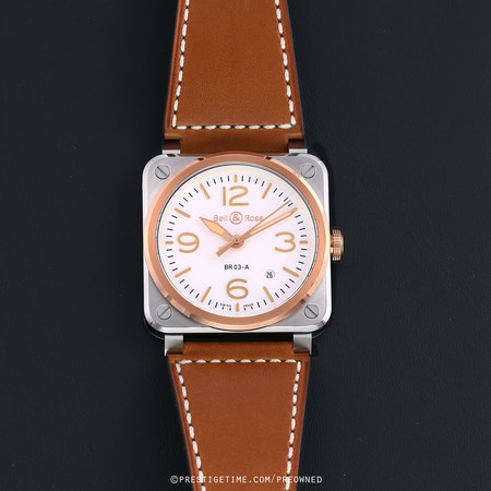 Pre-owned Bell & Ross BR 03 Automatic 41mm BR03A-WH-STPG/SCA