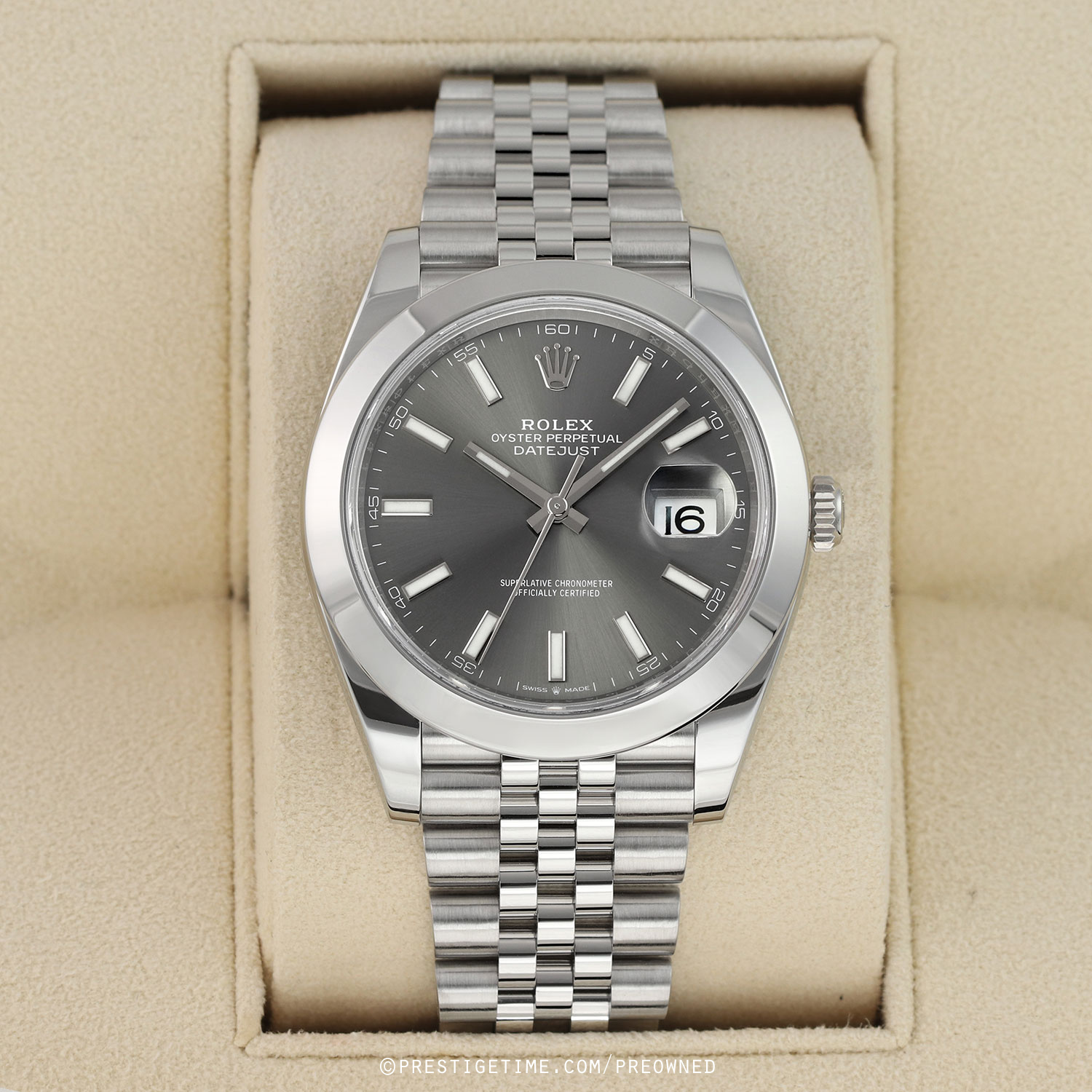 Preowned Rolex 126300 Rhodium Index Jubilee