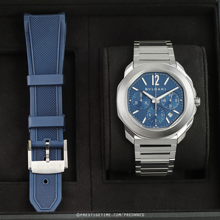 Pre-owned Bulgari Octa Roma Chronograph 42mm 103829