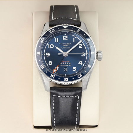 Pre-owned Longines Spirit Zulu Time 42mm L3.812.4.93.2