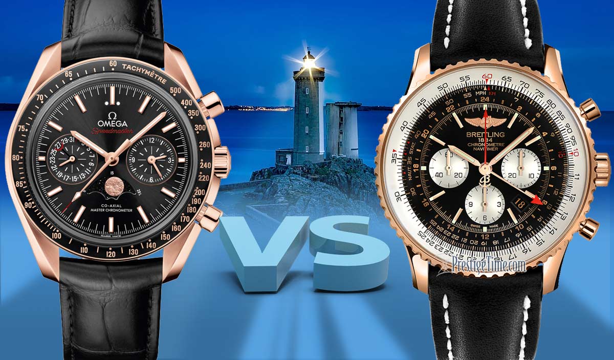 Full Comparison of Breitling watches and Omega watches 
